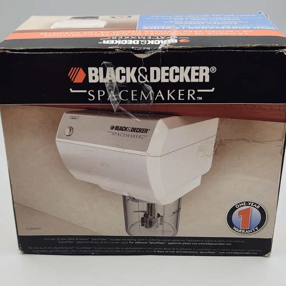 Black & Decker Spacemaker Coffee Grinder CG800 CG800WM Under Cabinet – New Open